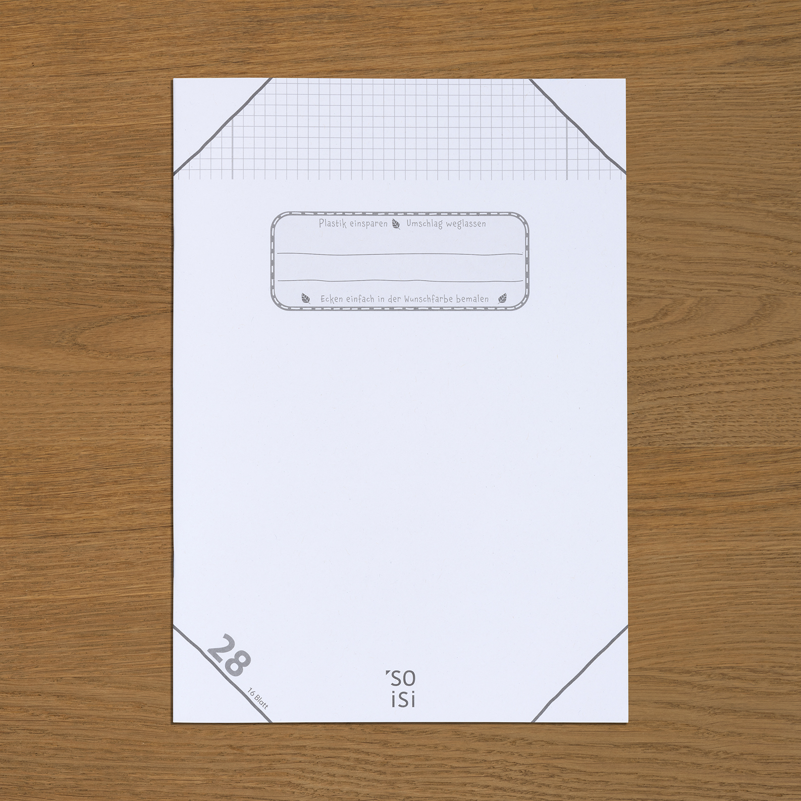 Lineatur 28 (kariert mit Doppelrand) DIN-A4, VE10