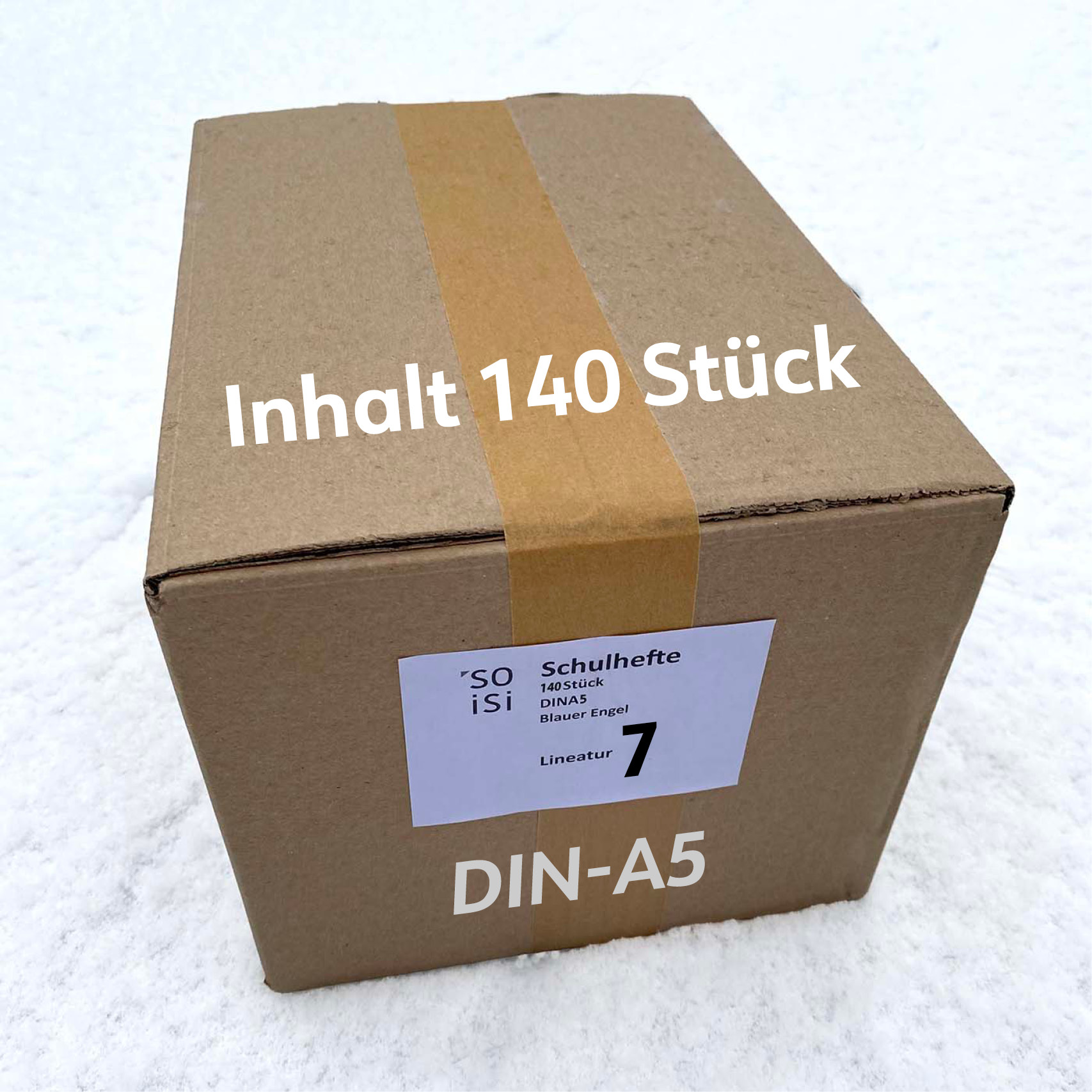 Lineatur 7 (kariert Großkaro 7 x 7mm) A5, im Karton