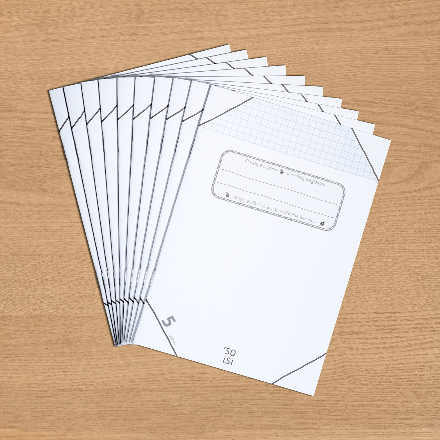 Lineatur 5 (kariert) A5, Bündel