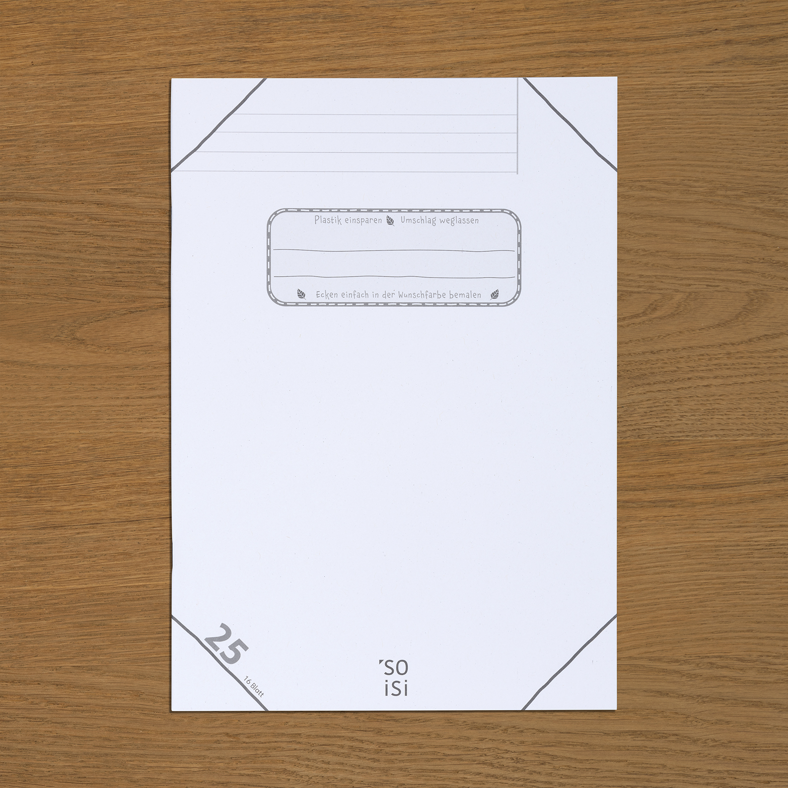 Lineatur 25 (liniert mit weißem Rand) DIN-A4, VE10