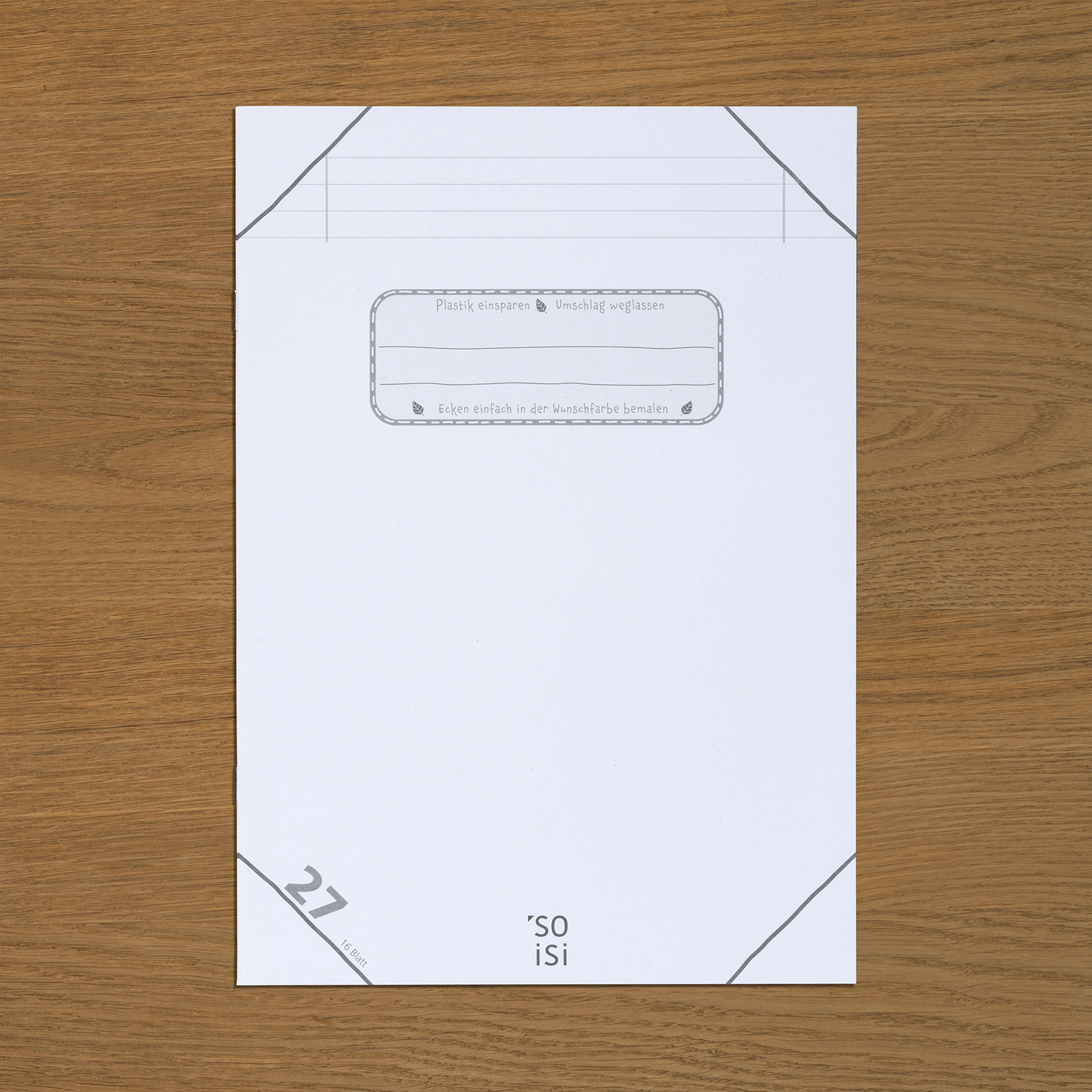 Lineatur 27 (liniert mit Doppelrand) DIN-A4, VE10