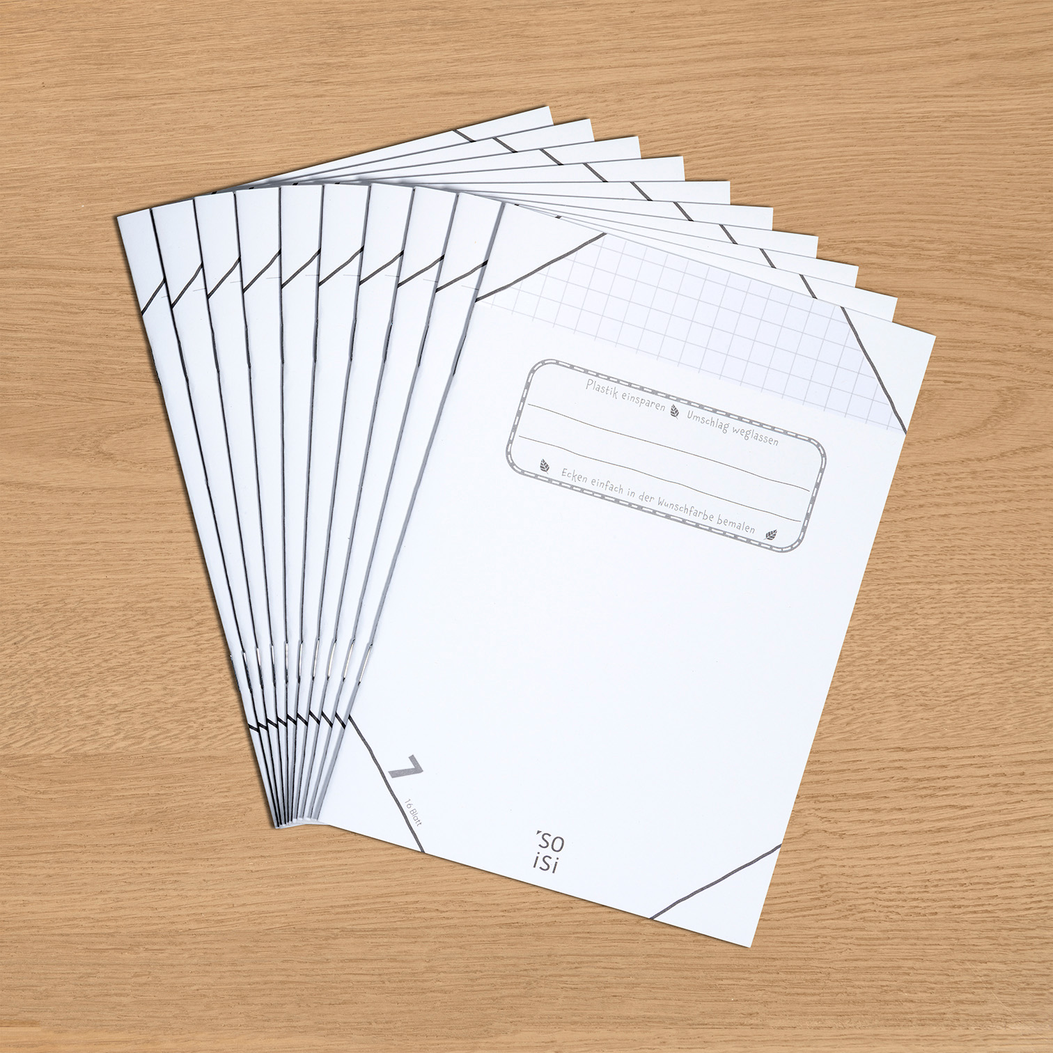 Lineatur 7 (kariert Großkaro 7 x 7mm) A5, Bündel