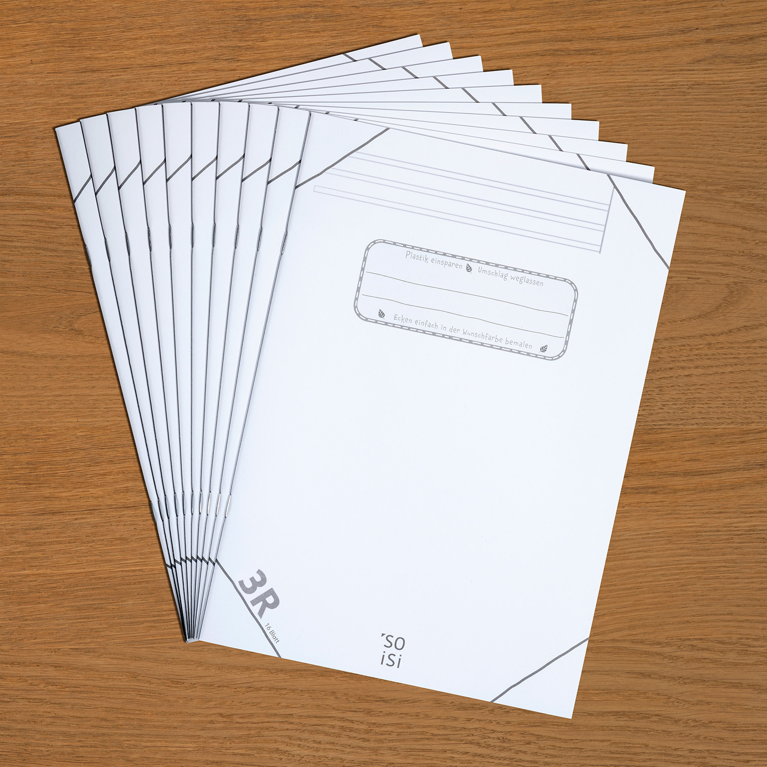 Lineatur 3R (Schreibheft für Klasse 3 mit Rand) A4, Bündel