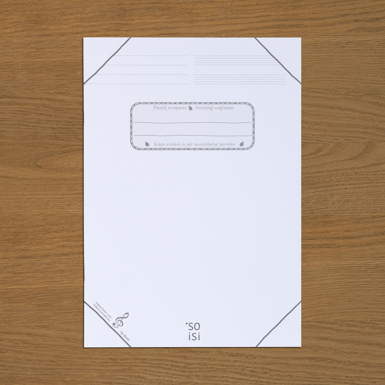 Notenheft mit Schreib- und Notenlinien, DIN-A4, VE10